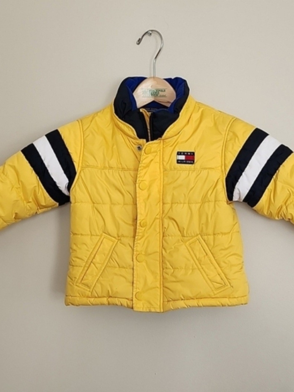 Tommy Hilfiger Yellow Quilted Puffer Jacket Coat, 2T